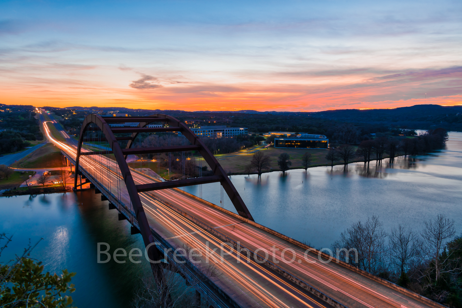 Austin, Pennybacker, bridge, 360 bridge,night, dark, sunset, Lake Austin, colors, texas hill country, texas scenery, boats, hill country, texas landscape, recreational, boating, swimming, picnicing,