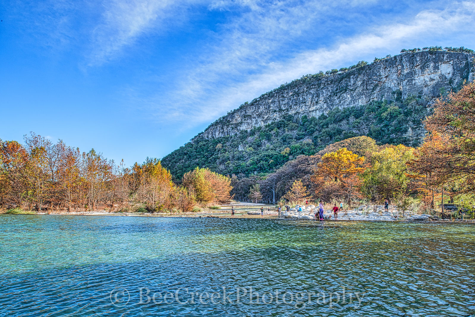 Frio River, Garner State Park, Old Baldy, blue green waters, blue water, colorful, cypress trees, fall, landscape, landscapes, rural, rural landscape, rural landscapes, texas, texas landscape
