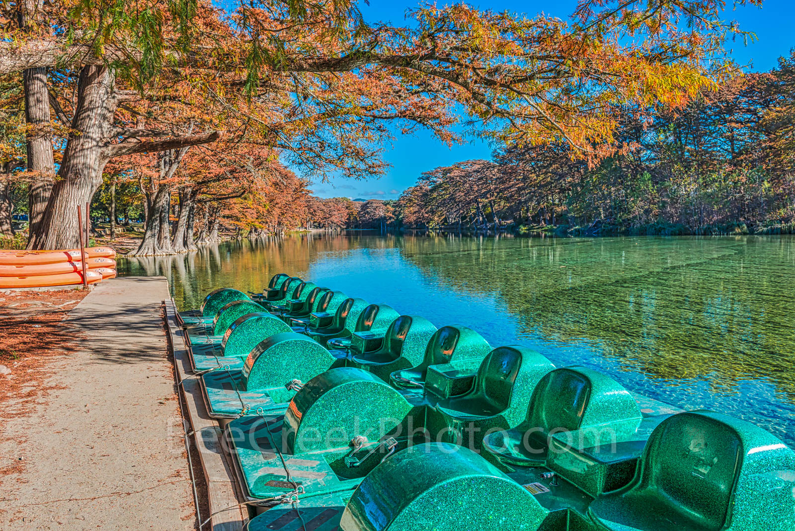 Paddle Boats at Garner Park - Garner State Park paddle boats wait on customers on the wonderful clear Frio river on this nice...