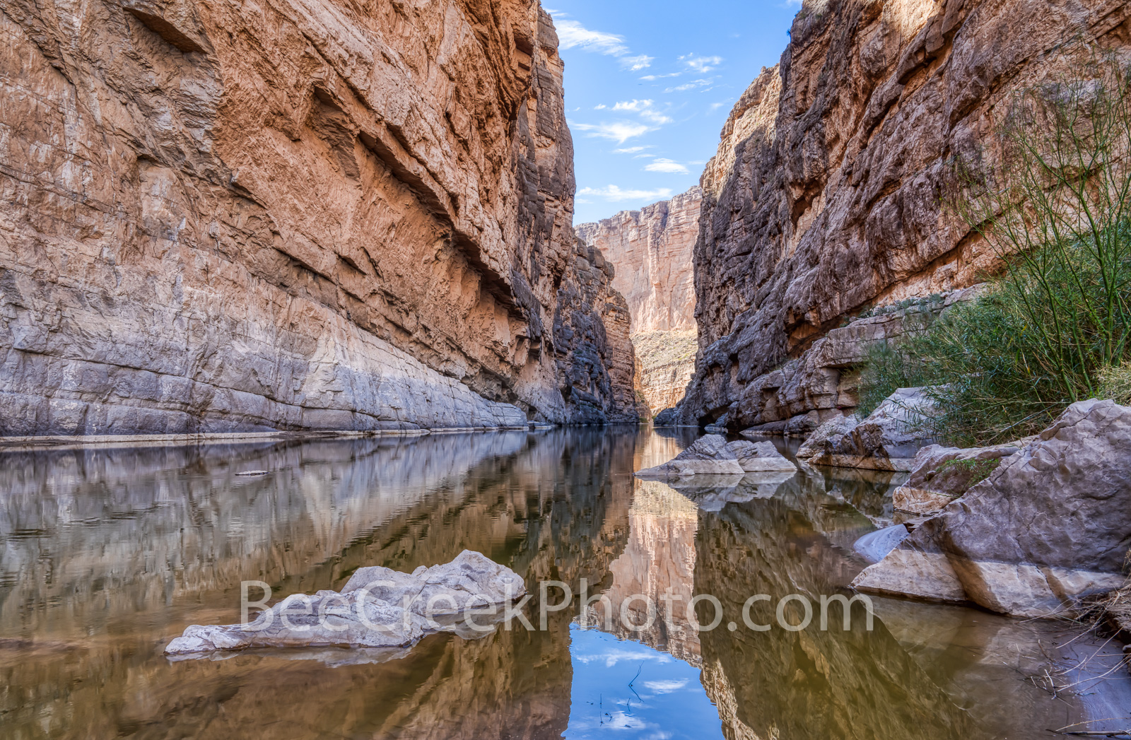 Rio Grande Thru Santa Elena - This view from inside the Santa Elena canyon was spectacular with the water reflections of the...